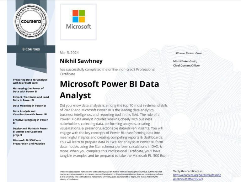 دورة Power BI لتحليل البيانات